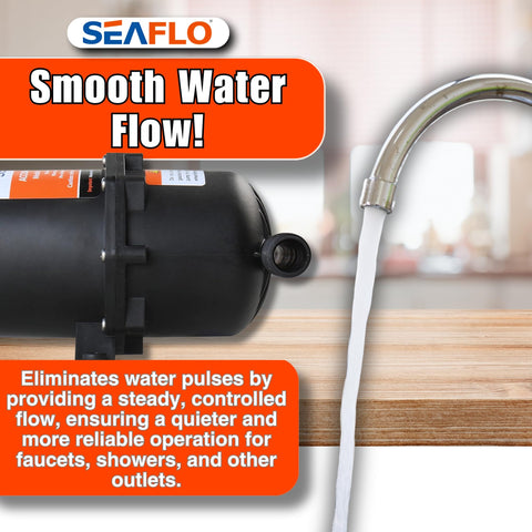 SEAFLO accumulator tank mounting holes spacing for secure mounting