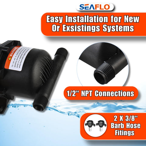 SEAFLO accumulator tank off-grid use highlighting battery conservation potential