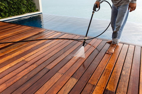 Seal-Once Marine Ready Mix clear finish preserves natural wood tones on piers