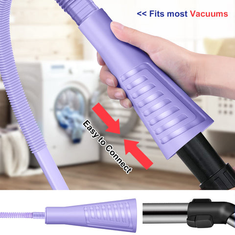 Sealegend long hose captures lint behind dryer components with minimal effort.