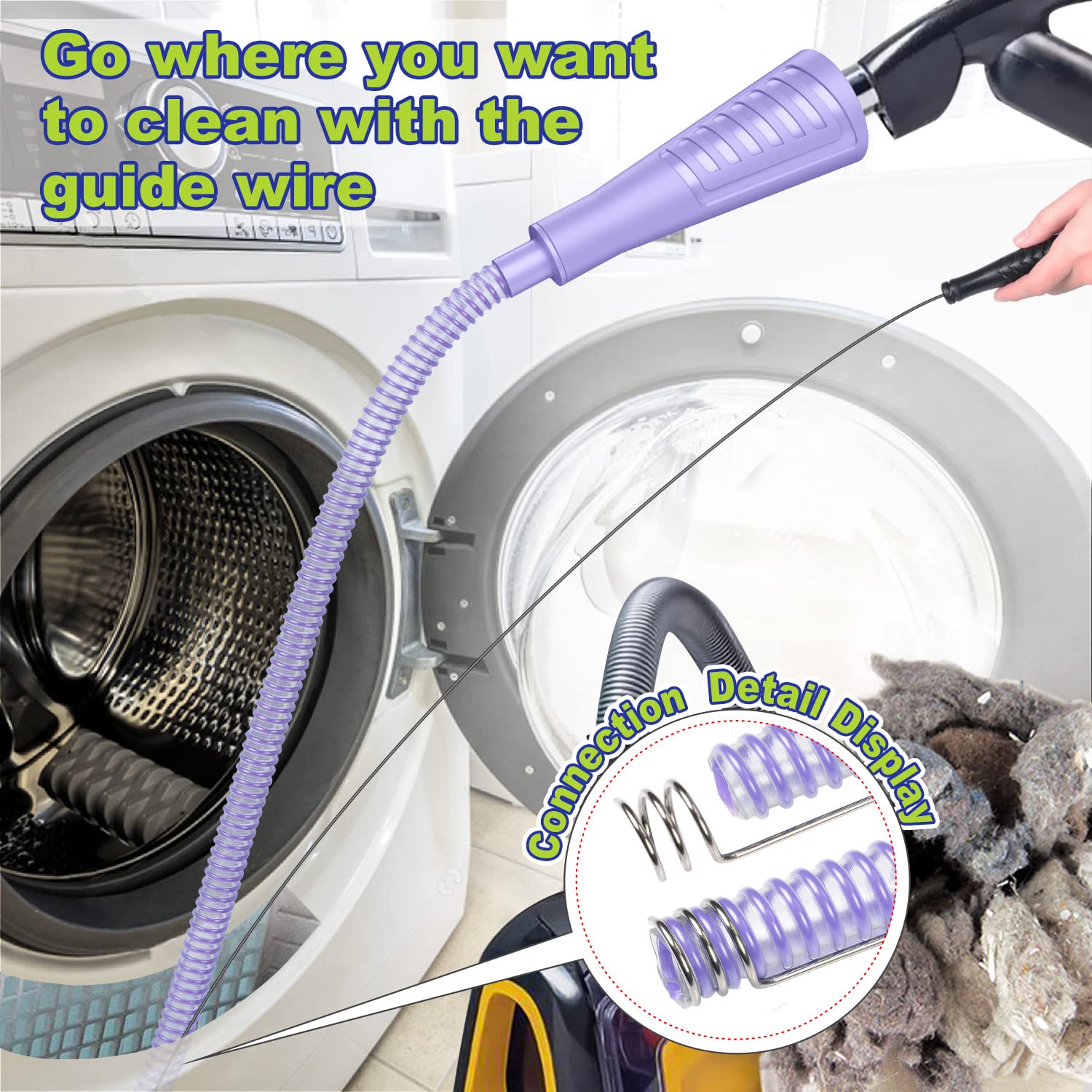 Sealegend vacuum hose attachment connects securely for efficient suction during vent cleaning.