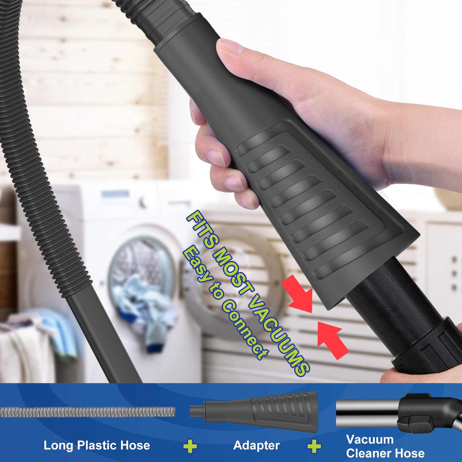 Sealegend vacuum hose attachment brush lint remover in action