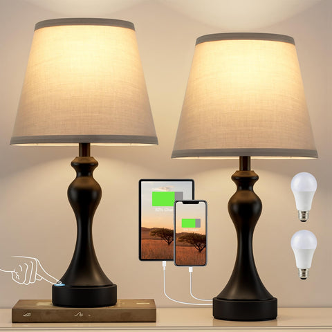 Seealle touch-control nightstand lamp for effortless bedside lighting.