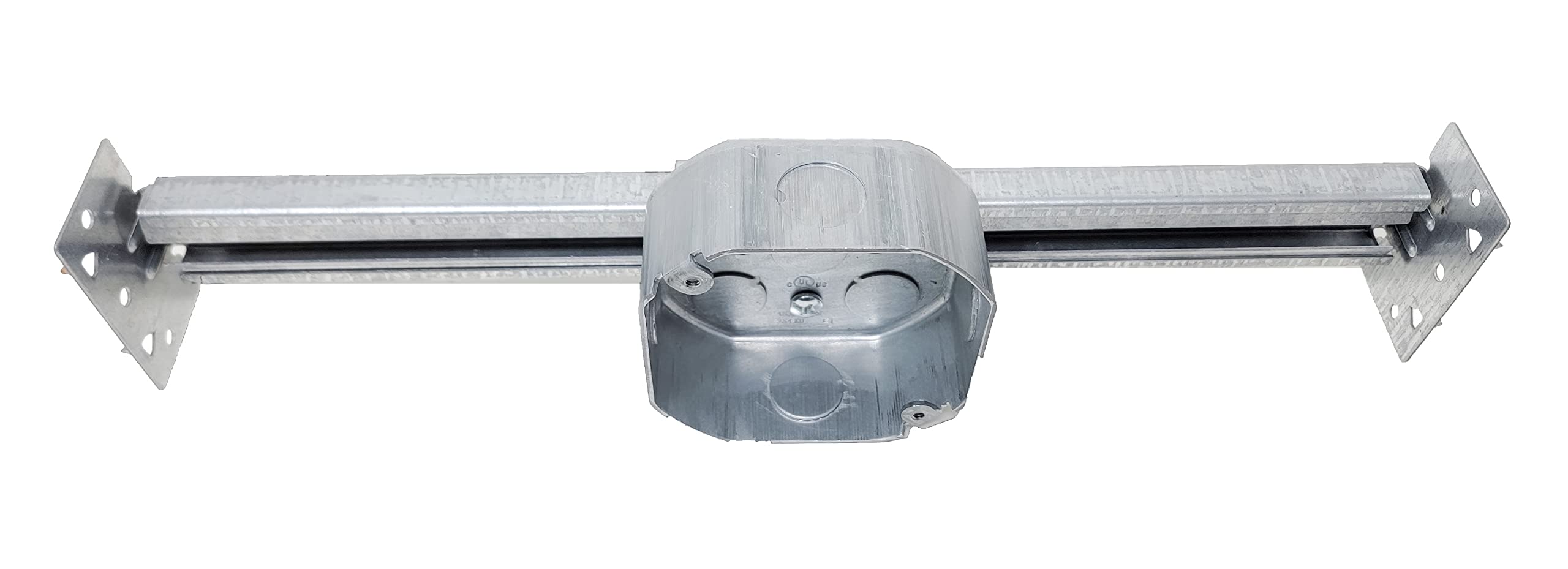 Sealproof Fan Brace bracket closeup showing secure joist attachment for reliable ceiling fan support.