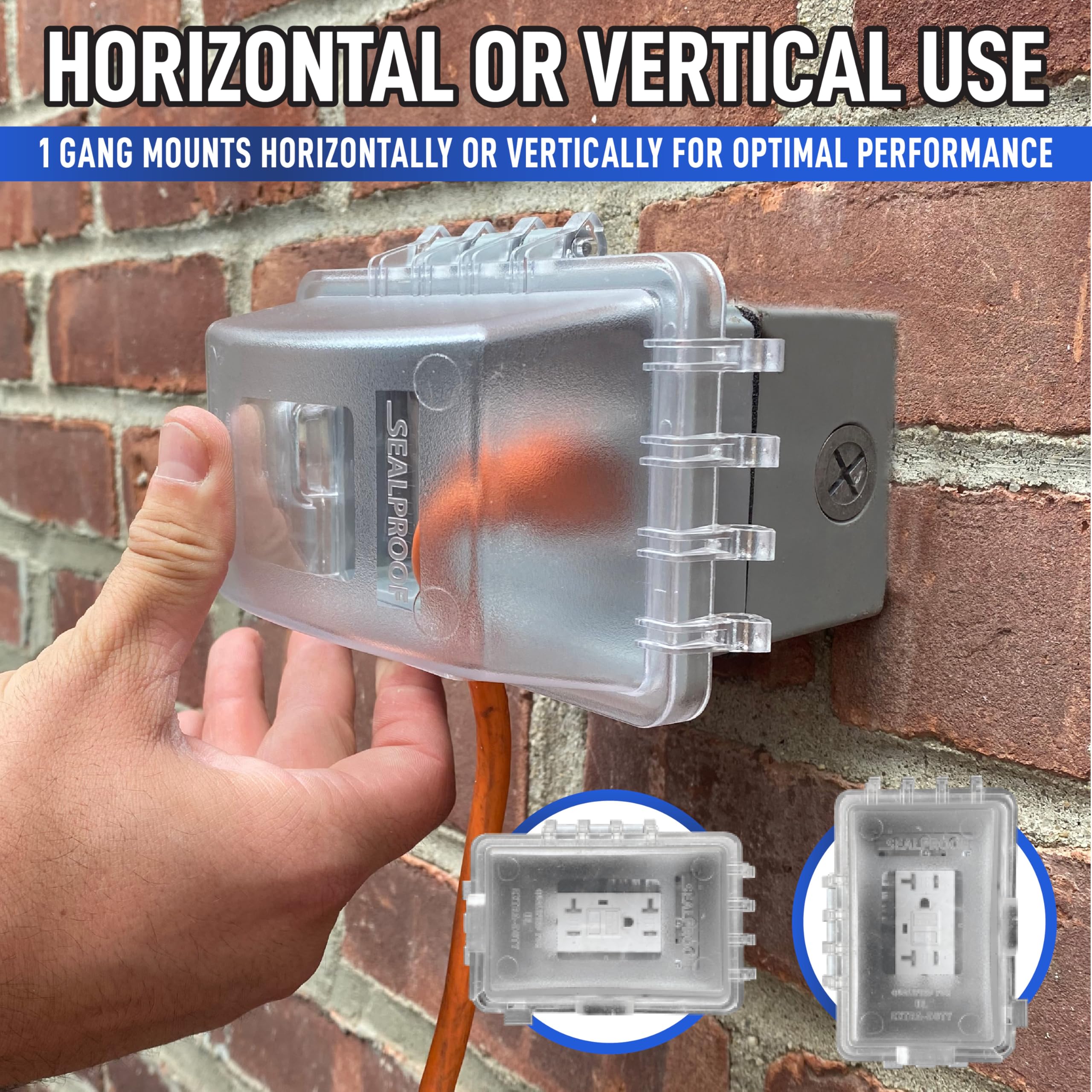 Sealproof lockable outdoor cover provides secure access and gasket seal.