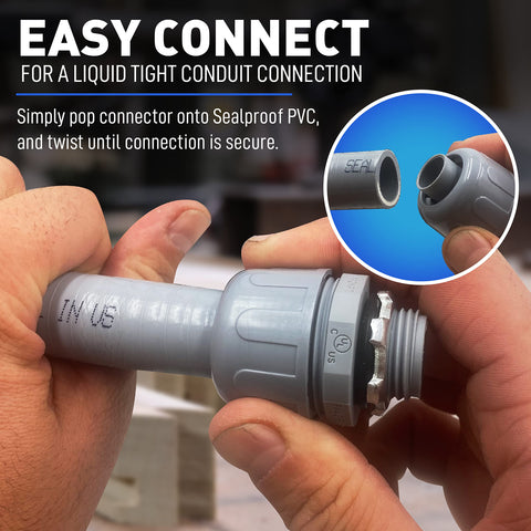Sealproof nylon 6 molded connector for durability.