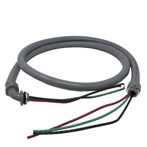 Sealproof Power Whip assembly for outdoor installation, durable conduit kit with weather resistance