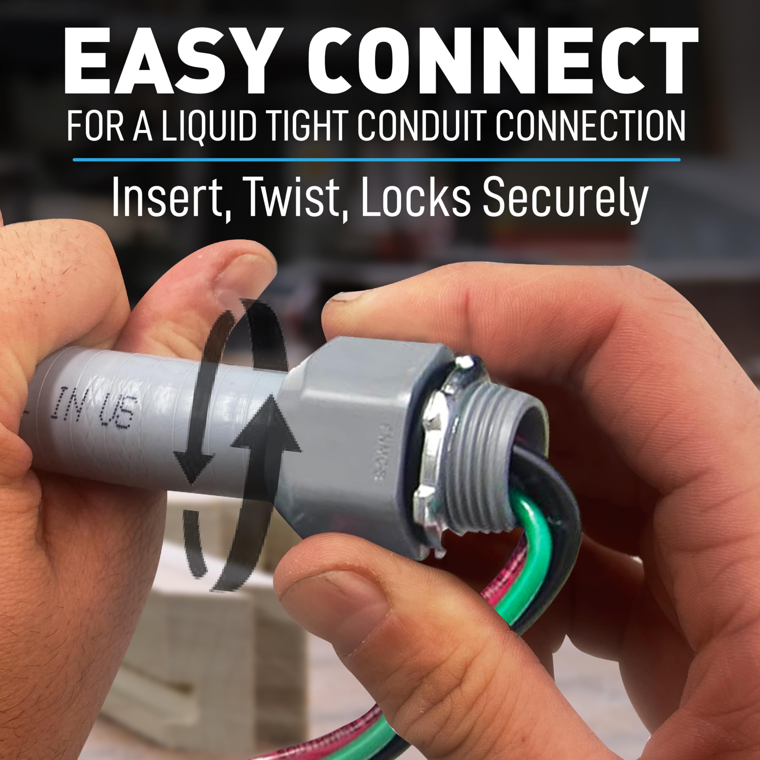 Sealproof Power Whip UL components close-up for trusted electrical connections