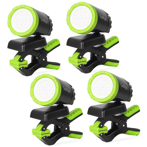 SEAMAGIC 4-pack LED work lights with 360-degree rotation for versatile task lighting.