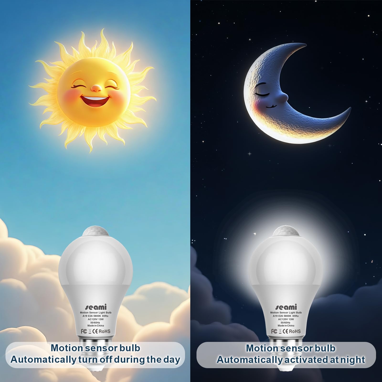 Seami e26-base led-bulb fits standard sockets for easy replacement