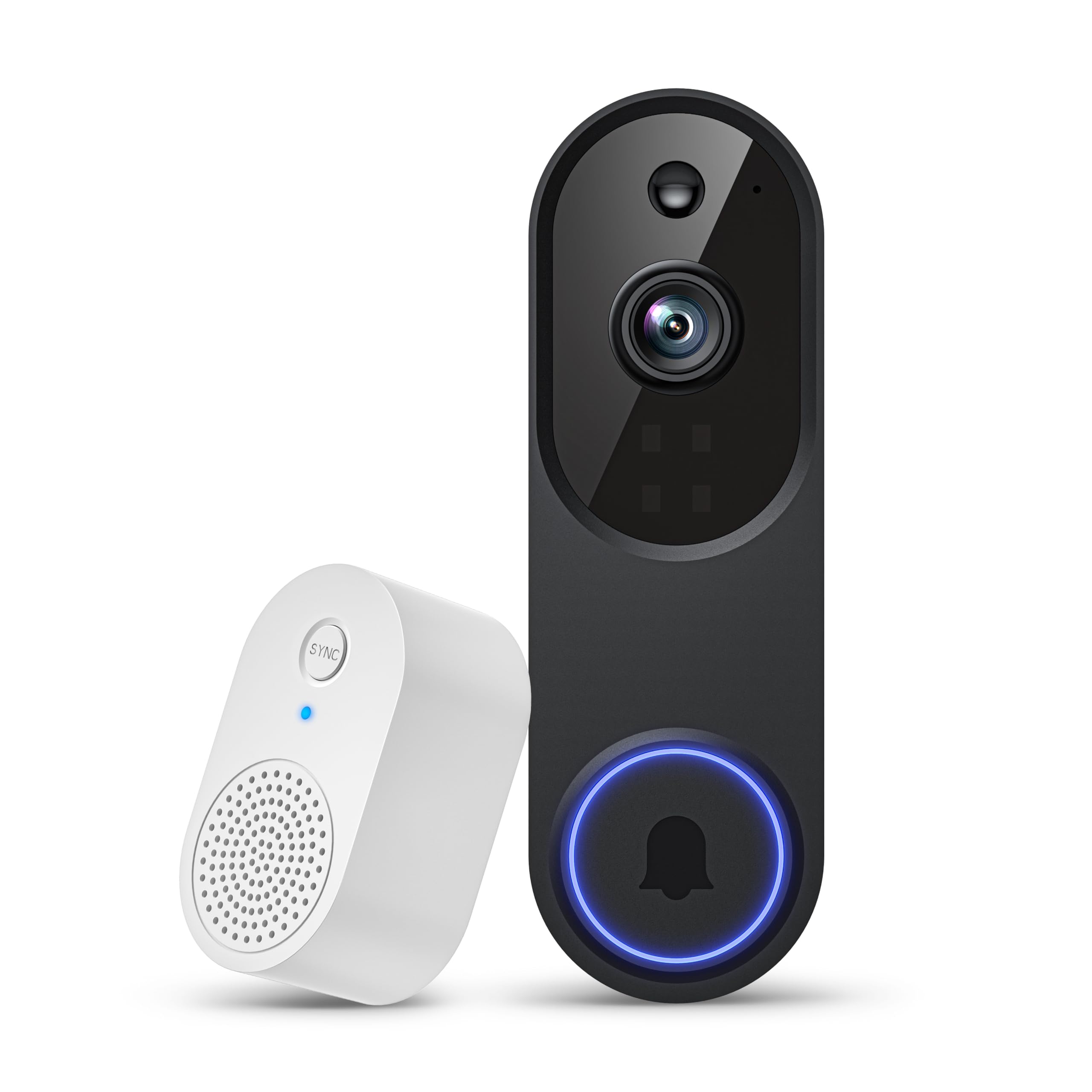 SearByte 1080P doorbell front view for clear porch footage and monitoring