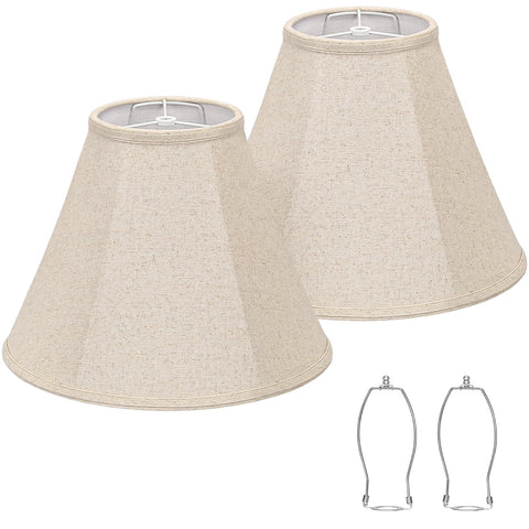 Seaside Village Bell Shades with 6in top and 13in bottom for warm glow