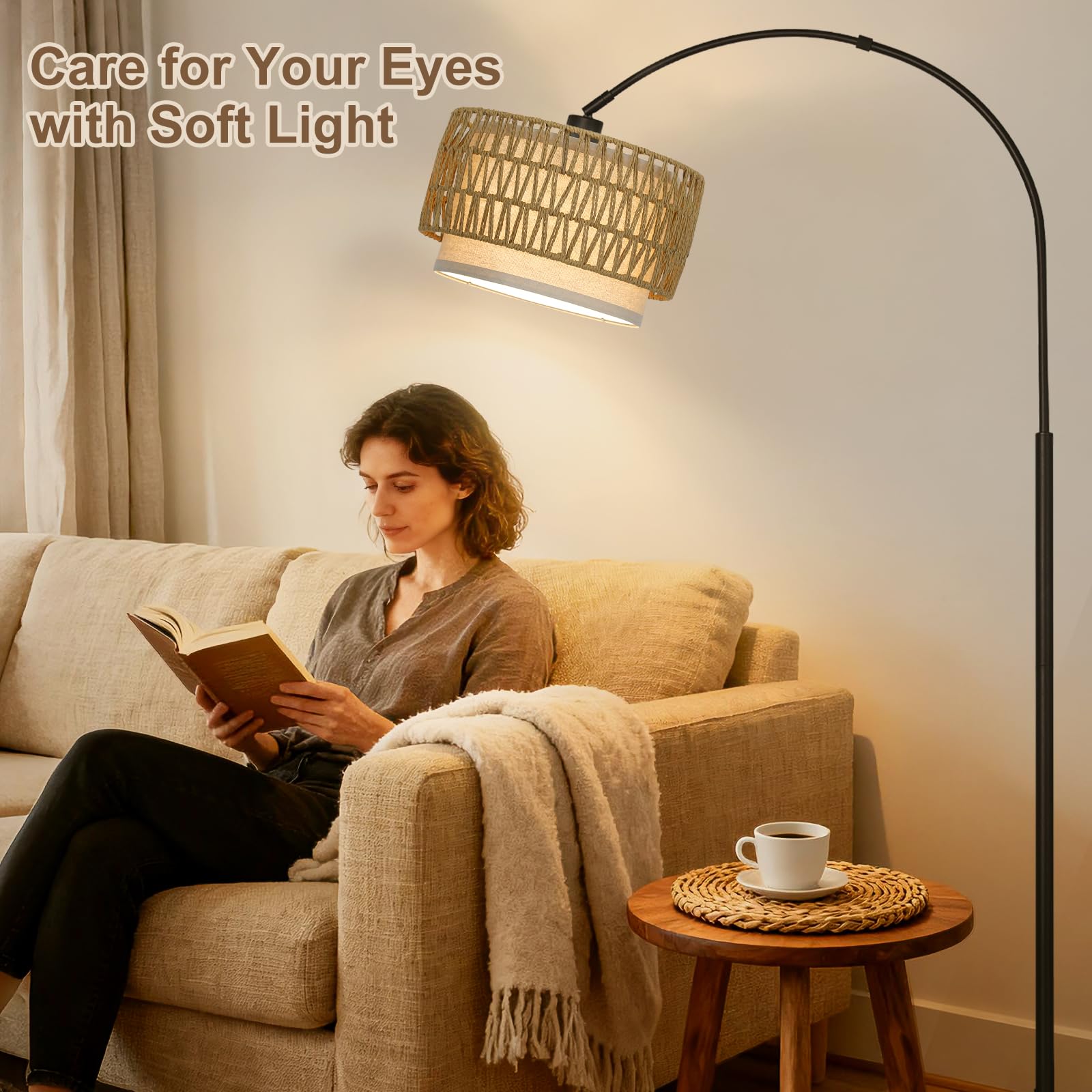 Seaside Village Boho Rattan Lamp Shade easy-installation concept in minutes.