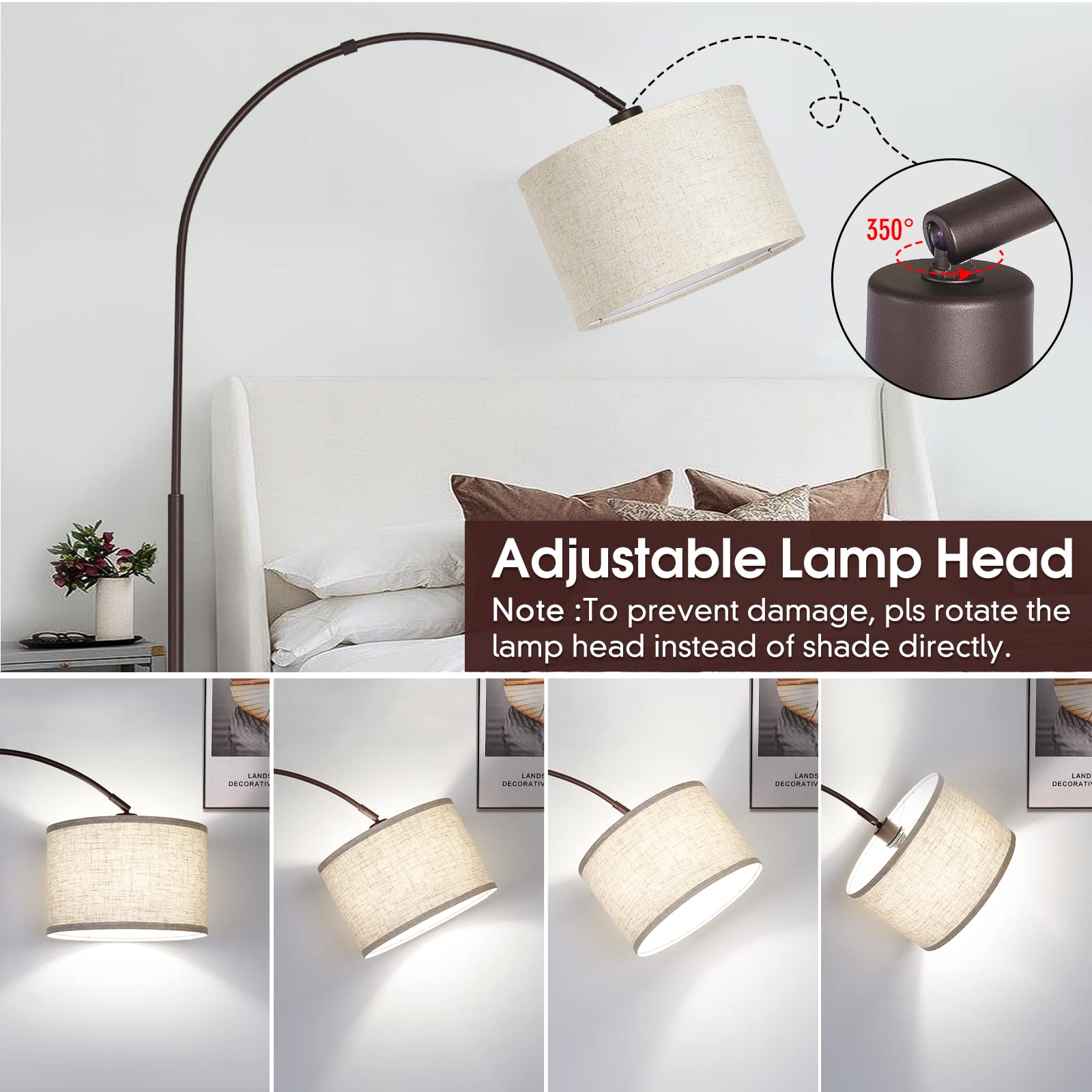 Seaside Village beige shade softens light for cozy reading corners.