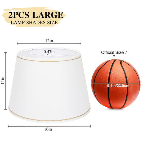 Seaside Village drum shade natural linen finish fits two pack lamps