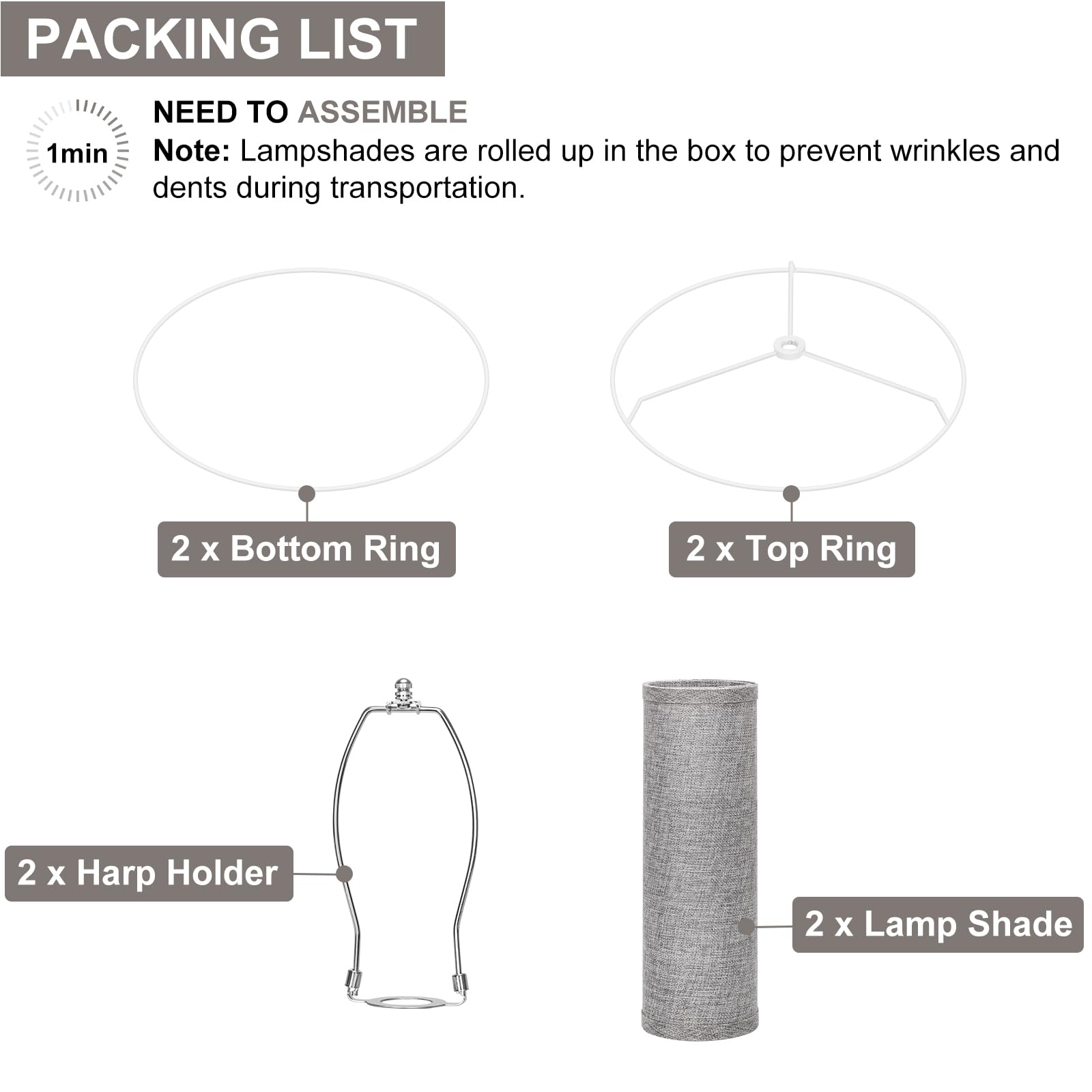 Seaside Village drum shade roll for shipping reduces dents