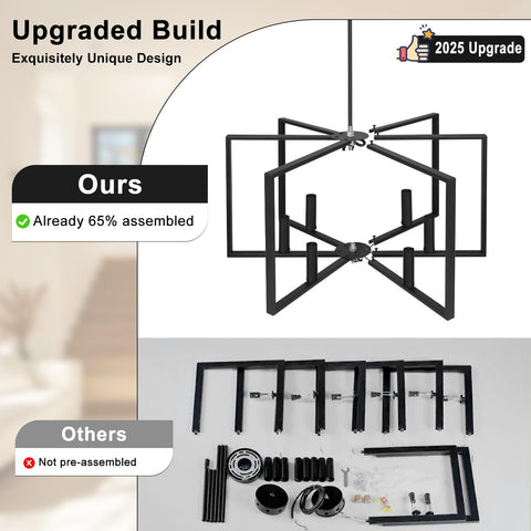 Seaside village E12 base chandelier compatible with LEDs and dimmers