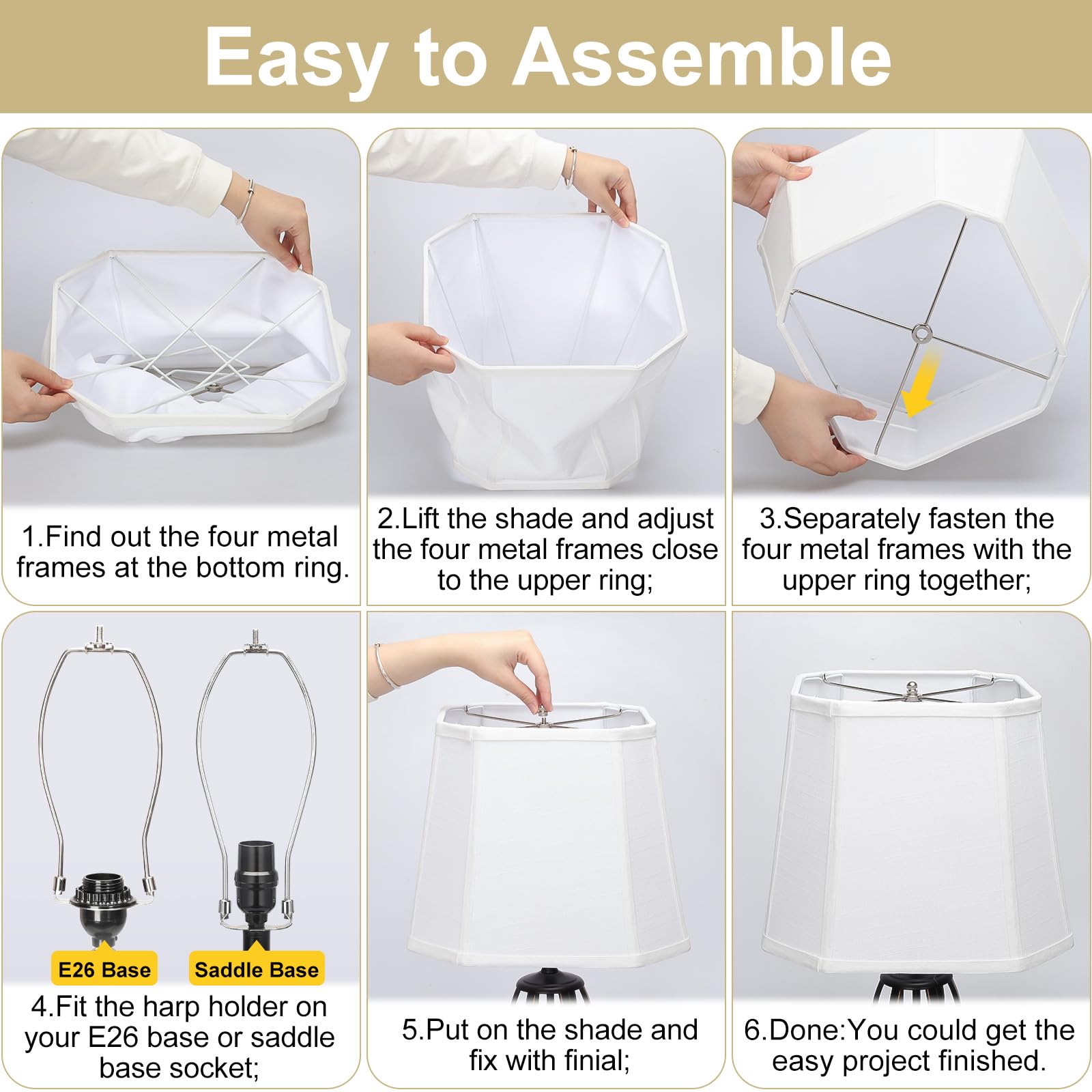Seaside Village two-pack lampshades with easy assembly for quick room updates