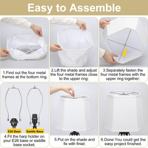 Seaside Village two-pack lampshades with easy assembly for quick room updates