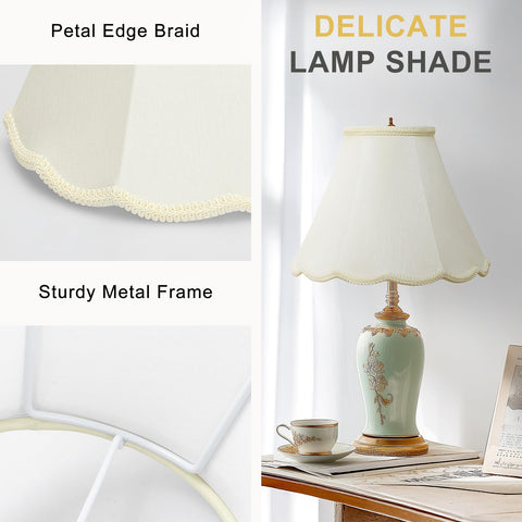 Seaside Village assembly-ready shade brightens lamps quickly