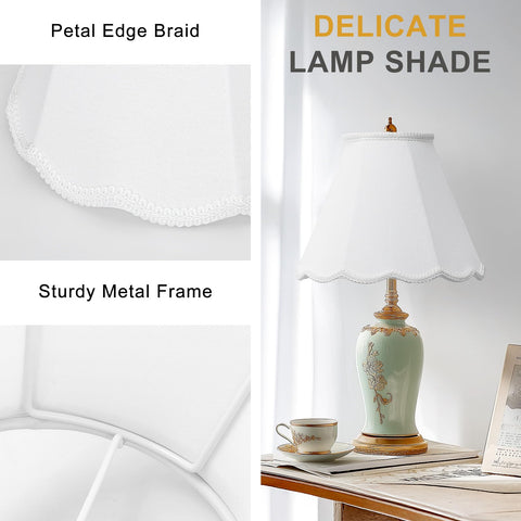 Seaside Village shade includes harp fitters for quick, secure mounting.