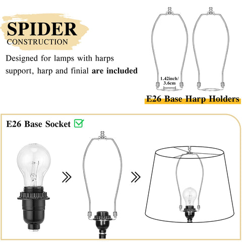 Seaside Village shade kit includes harp holders for easy installation