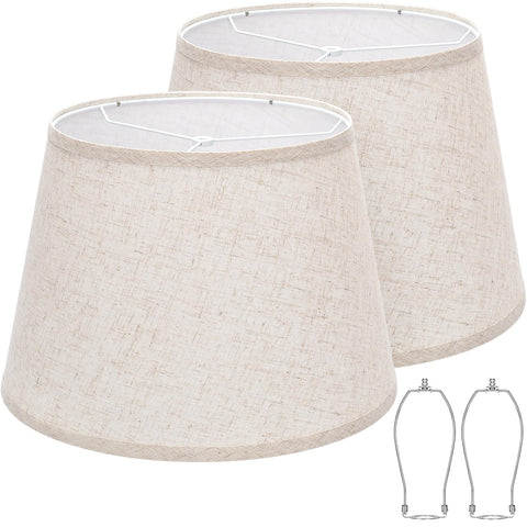 Seaside Village large drum shade two-pack offering soft ambient light for lamps