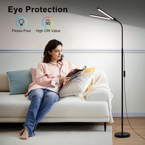 Seaside Village LED Floor Lamp offers five levels of brightness and color temperature control.