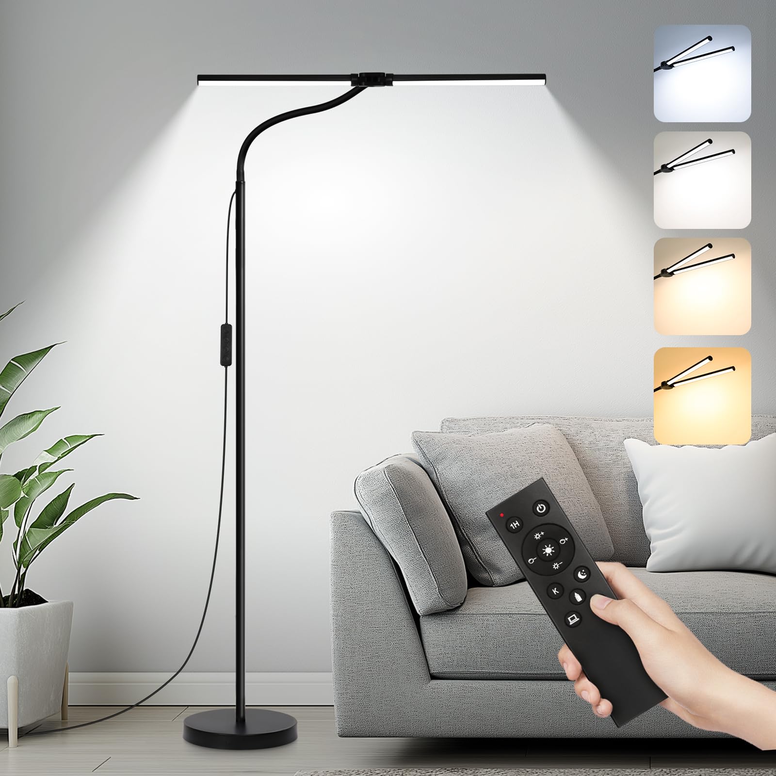 Seaside Village LED Floor Lamp with remote control for easy operation