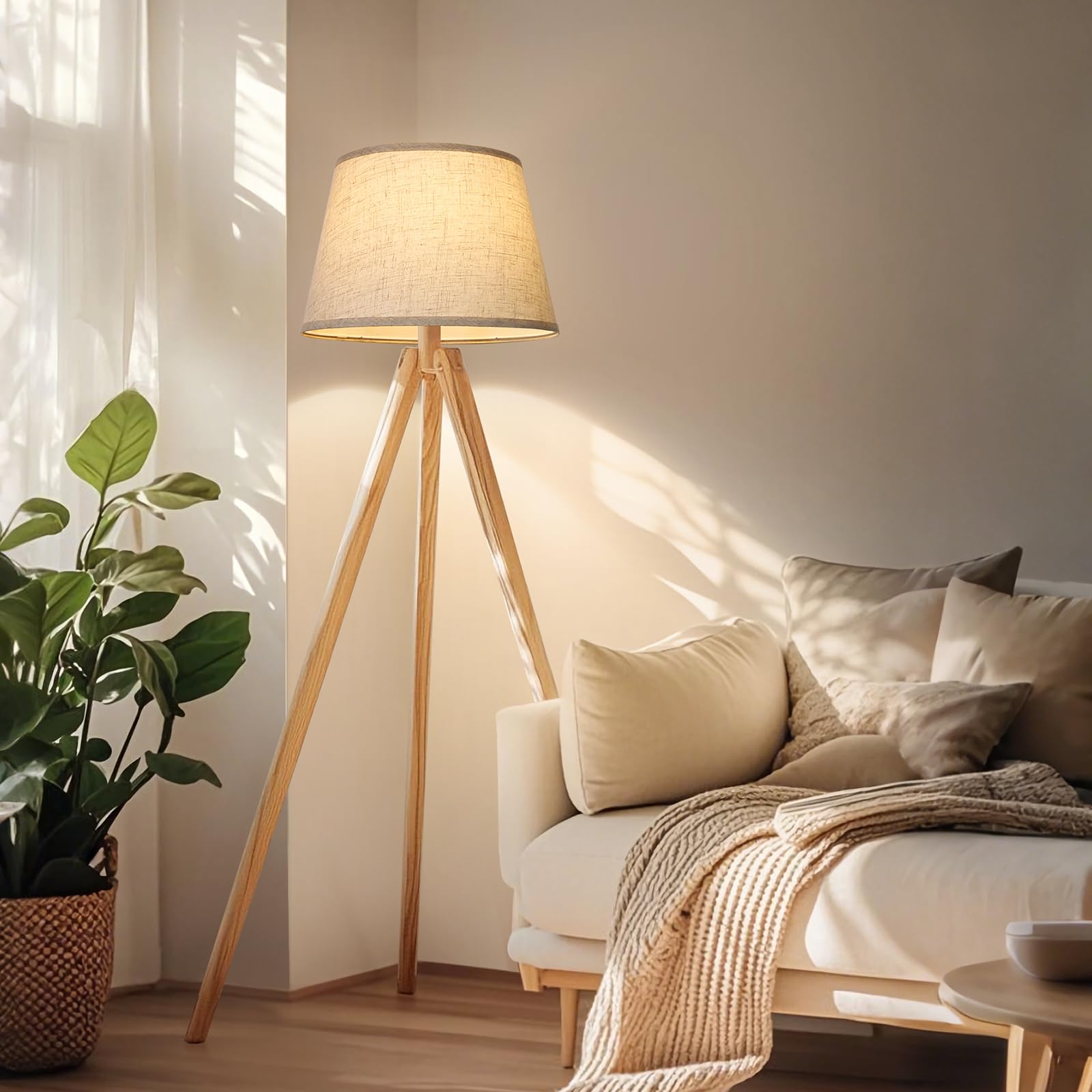 Seaside Village beige natural linen shade complements contemporary interiors
