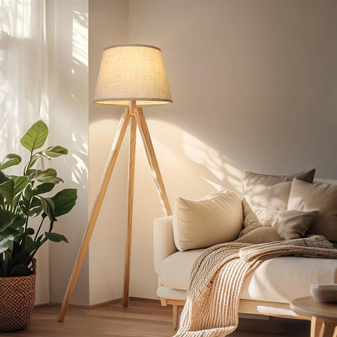 Seaside Village beige natural linen shade complements contemporary interiors