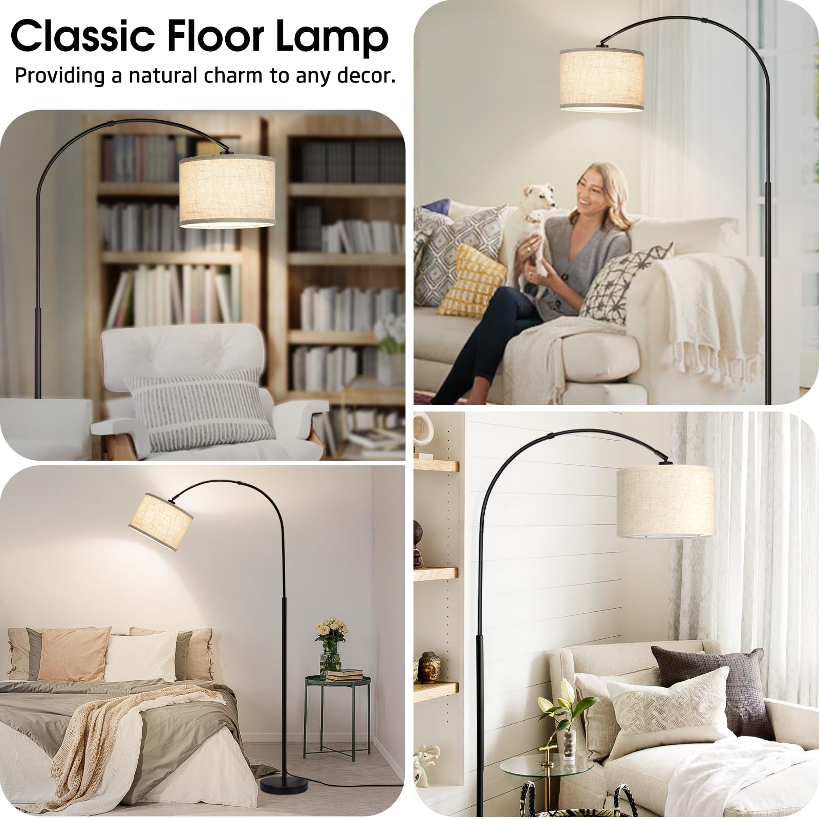 Seaside Village lamp over sofa enhances reading and ambiance