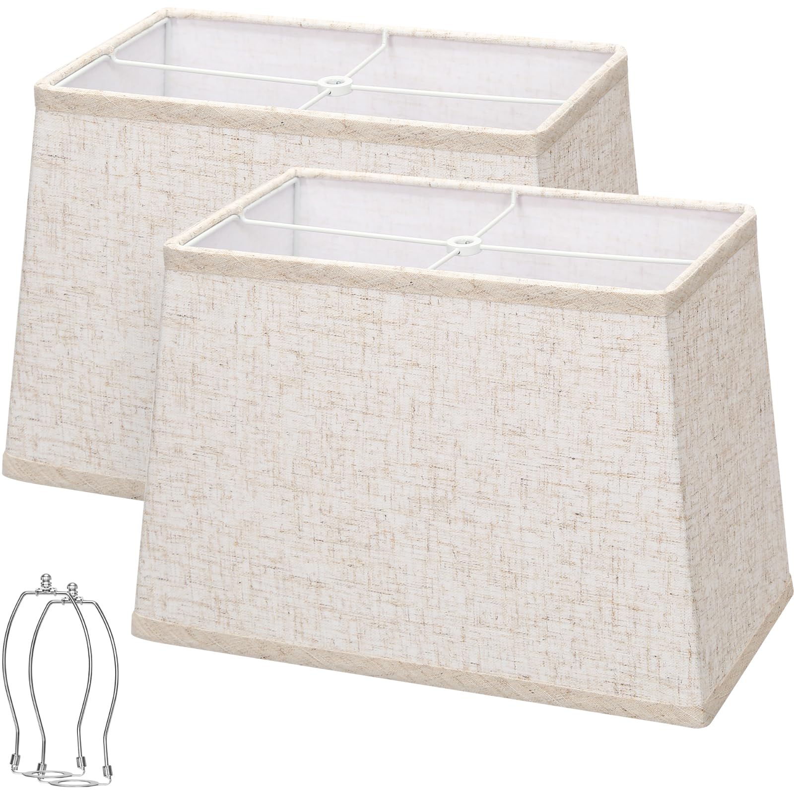 Seaside Village rectangle lampshade set 2 folded for easy storage and quick setup.