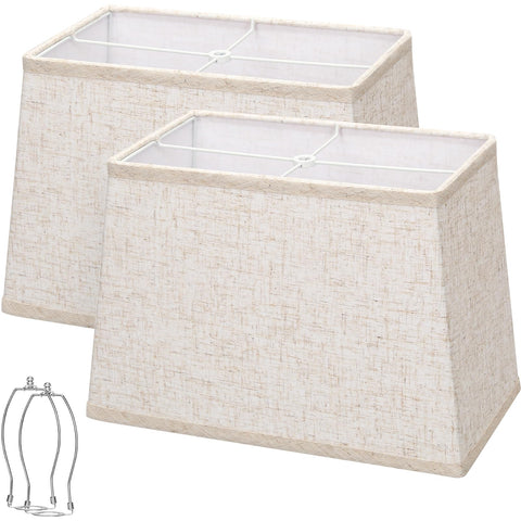 Seaside Village rectangle lampshade set 2 folded for easy storage and quick setup.