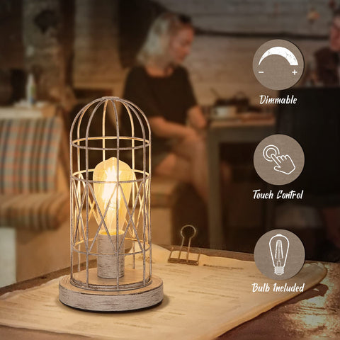 Seaside Village lamp in a bedroom setting creates cozy nighttime ambiance.