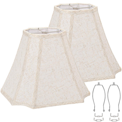 Seaside Village square cut corner bell shade assembly for quick, tool-free setup