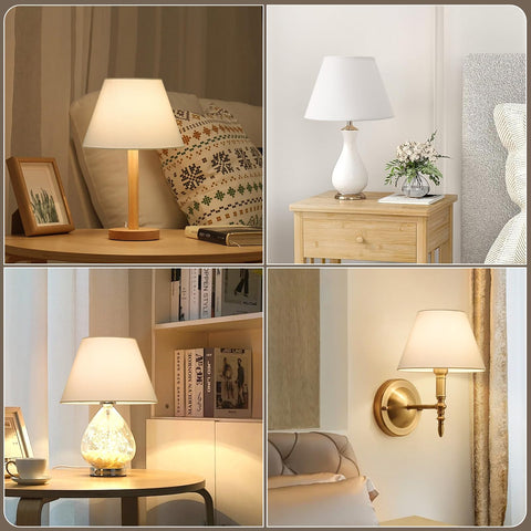 Seaside Village modern-to-traditional lighting refresh with white fabric shades.