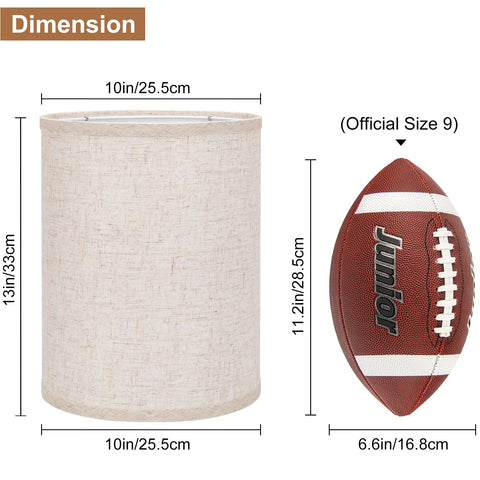 Seaside Village tall drum lampshade assembly demonstrates quick, tool-free setup.
