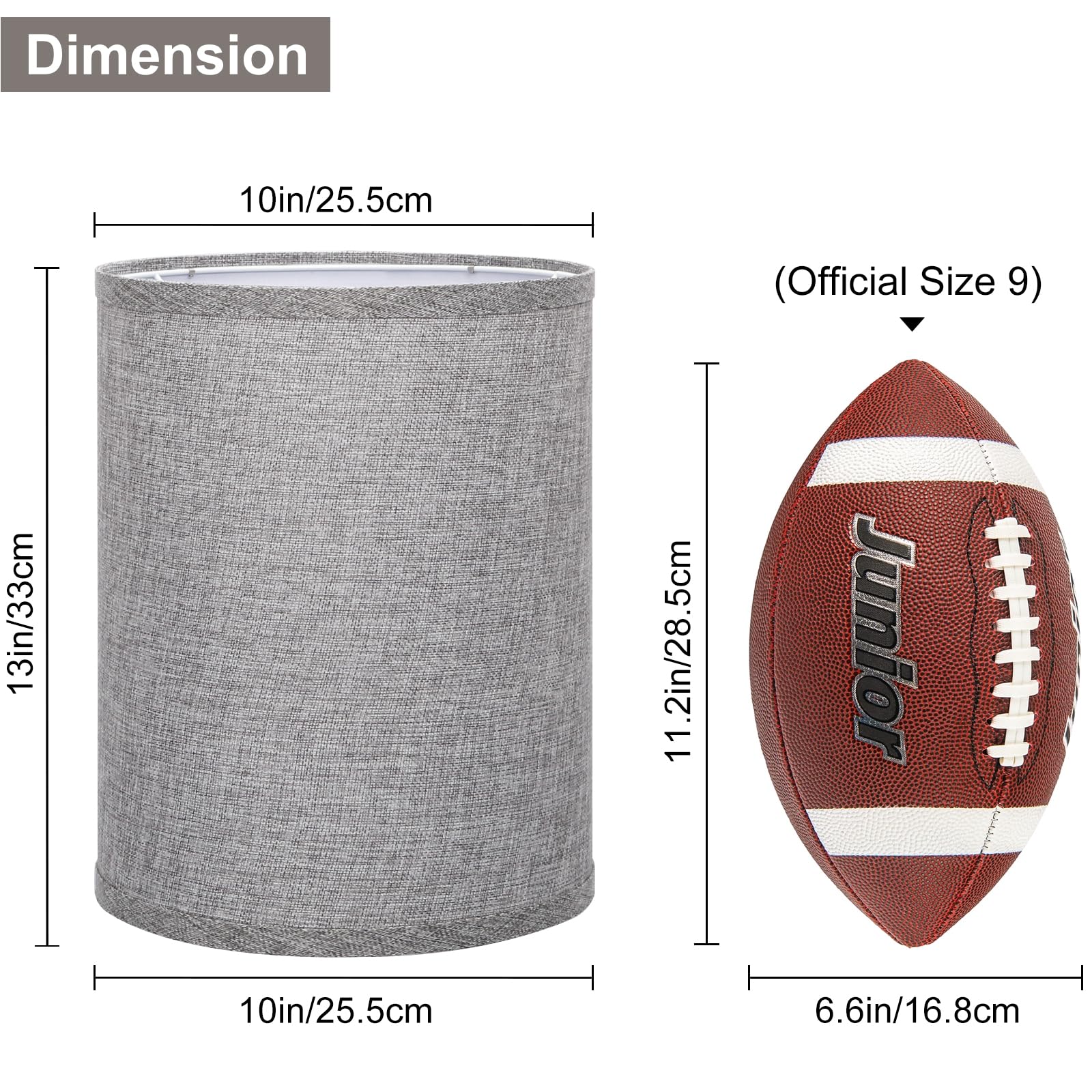 Seaside Village tall drum lampshade gray set 2 bottom 10in balanced diffusion