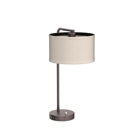 Seaside Village tall table lamp rotary dimmer on base for brightness control.