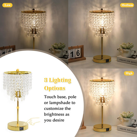Seaside Village three-tier crystal shade creates rainbow reflections in gentle evening light