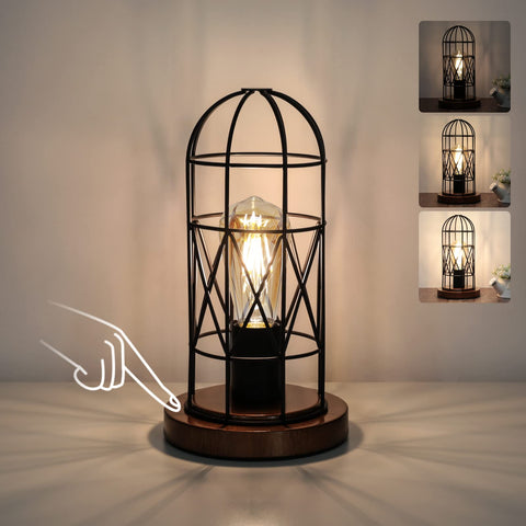 Seaside Village touch-control lamp base for easy bedside dimming.