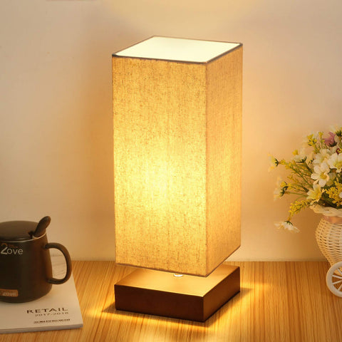 Seaside Village Touch Control Table Lamp base demonstrates compact footprint for bedside use