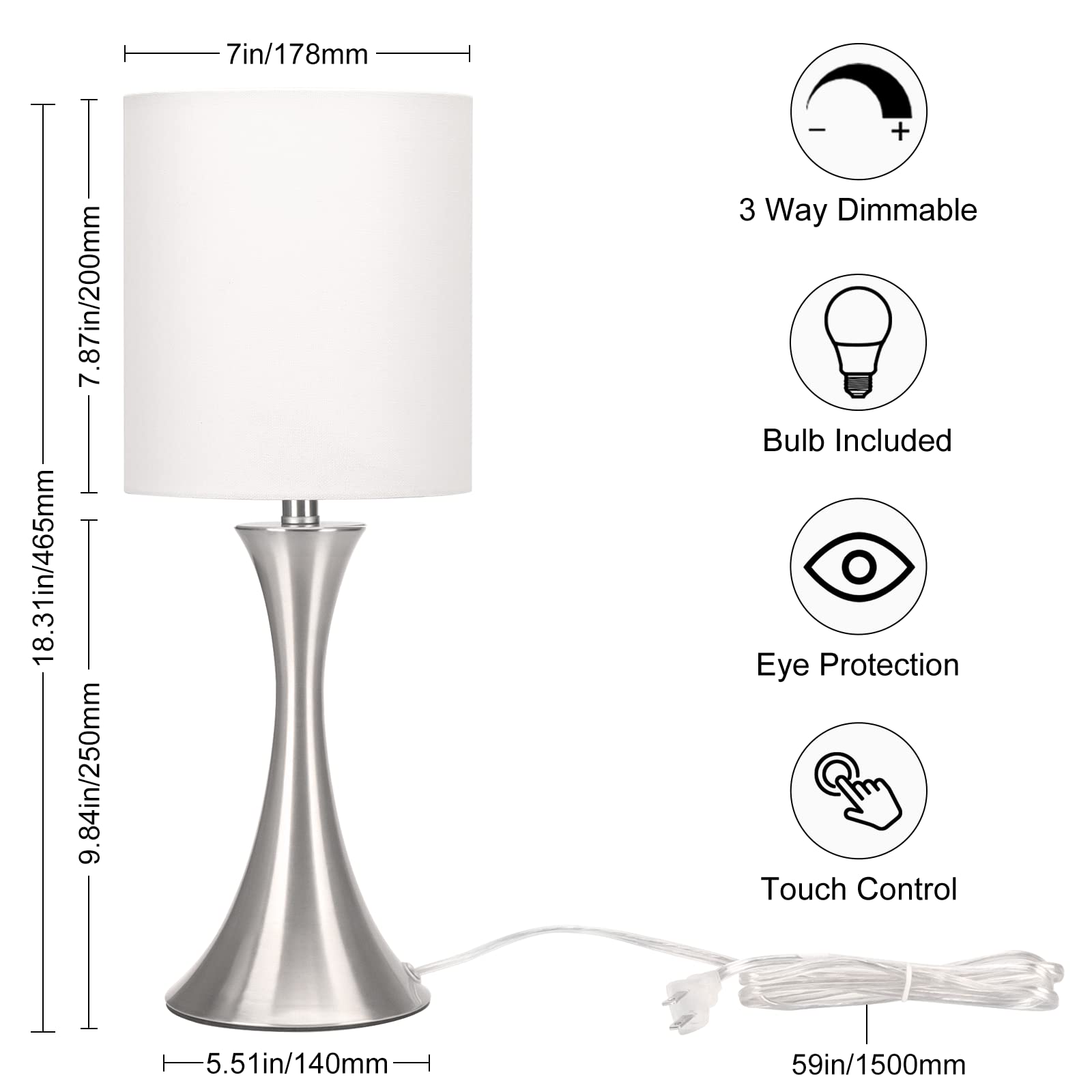 Seaside Village lamp brightness control emphasizes dimming flexibility