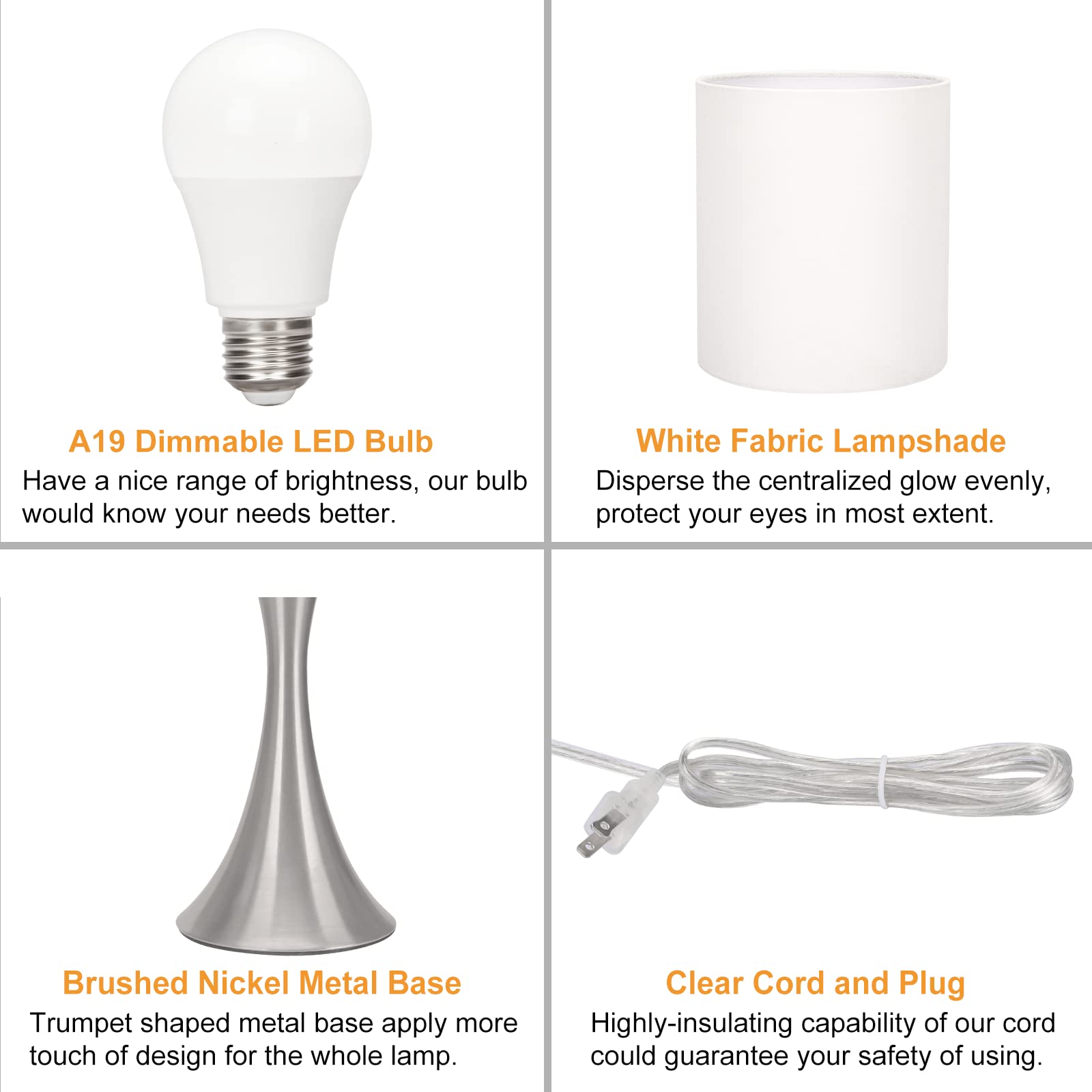 Seaside Village lamp includes 9W 3000K LED bulb for quick setup