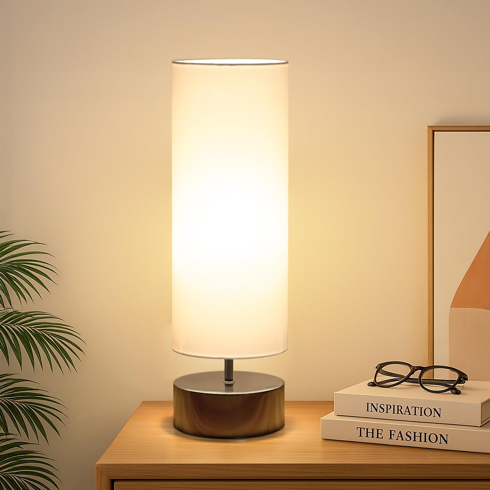 Seaside Village Touch Table Lamp base with black nickel finish for a modern bedside ambiance.