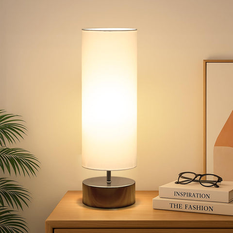 Seaside Village Touch Table Lamp base with black nickel finish for a modern bedside ambiance.