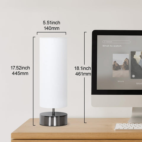 Seaside Village Touch Table Lamp placed in living room for cozy task lighting.