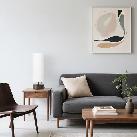 Seaside Village Touch Table Lamp on nightstand offers a calm reading glow.