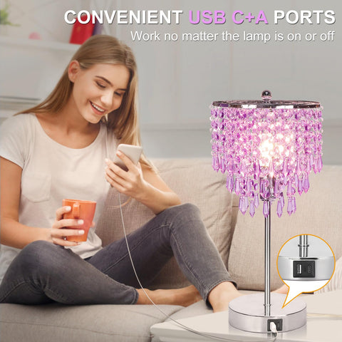 Seaside Village dual USB ports keep devices charged at bedside without clutter